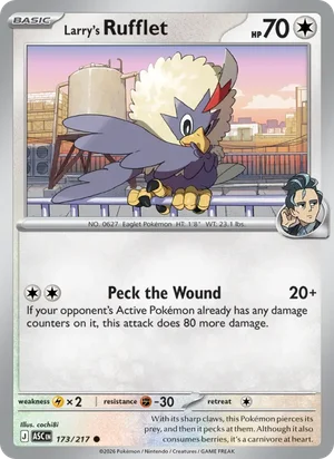 Larry's Rufflet 173/217 Common, Ascended Heroes Pokémon TCG card