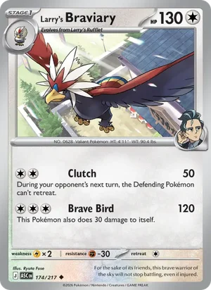 Larry's Braviary 174/217 Uncommon, Ascended Heroes Pokémon TCG card