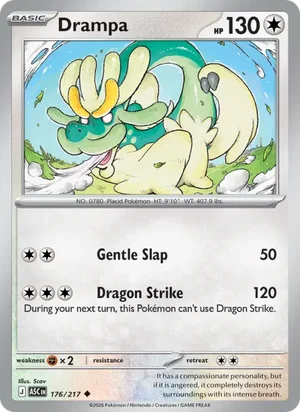 Drampa 176/217 Uncommon, Ascended Heroes Pokémon TCG card