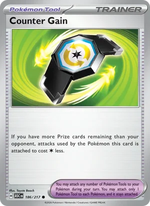 Counter Gain 186/217 Common, Ascended Heroes Pokémon TCG card
