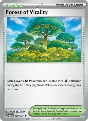 Forest of Vitality 188/217 Uncommon, Ascended Heroes Pokémon TCG card