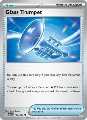 Glass Trumpet 189/217 Common, Ascended Heroes Pokémon TCG card