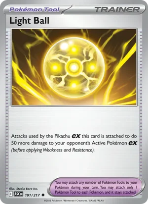 Light Ball 191/217 Uncommon, Ascended Heroes Pokémon TCG card
