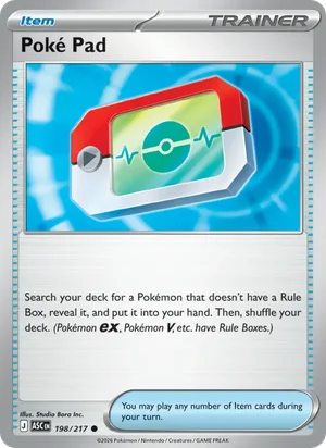 Poke Pad 198/217 Common, Ascended Heroes Pokémon TCG card