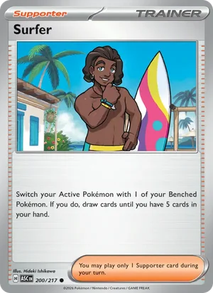 Surfer 200/217 Common, Ascended Heroes Pokémon TCG card