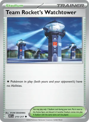 Team Rocket's Watchtower 210/217 Uncommon, Ascended Heroes Pokémon TCG card