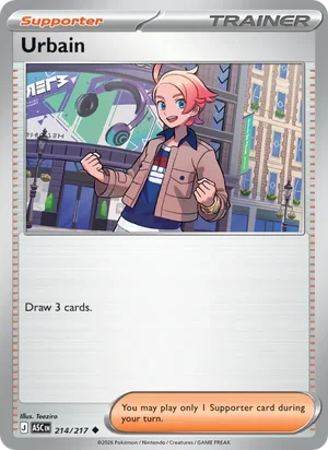 Urbain 214/217 Uncommon, Ascended Heroes Pokémon TCG card