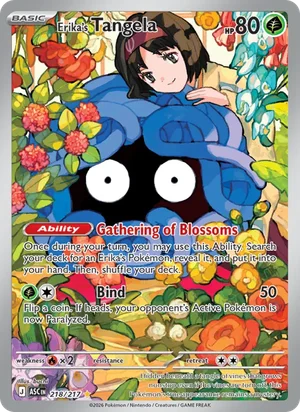 Erika's Tangela 218/217 Illustration Rare, Ascended Heroes Pokémon TCG card
