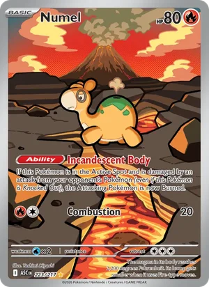Numel 223/217 Illustration Rare, Ascended Heroes Pokémon TCG card
