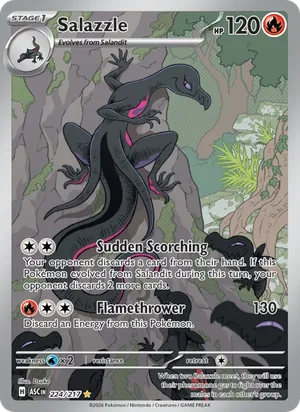 Salazzle 224/217 Illustration Rare, Ascended Heroes Pokémon TCG card