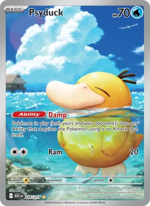 Psyduck 226/217 Illustration Rare, Ascended Heroes Pokémon TCG card