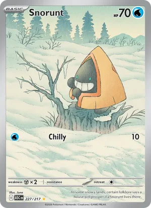 Snorunt 227/217 Illustration Rare, Ascended Heroes Pokémon TCG card