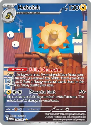 Heliolisk 229/217 Illustration Rare, Ascended Heroes Pokémon TCG card