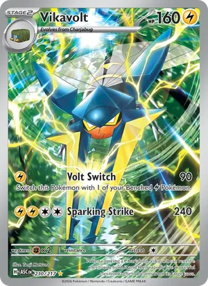 Vikavolt 230/217 Illustration Rare, Ascended Heroes Pokémon TCG card