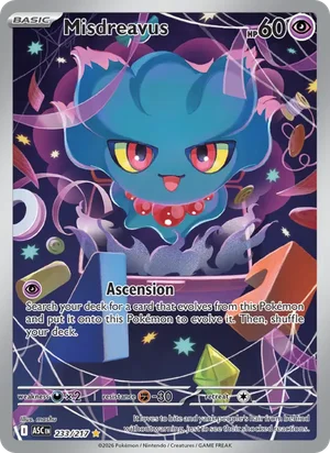 Misdreavus 233/217 Illustration Rare, Ascended Heroes Pokémon TCG card