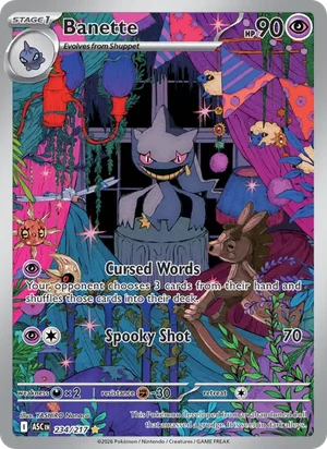 Banette 234/217 Illustration Rare, Ascended Heroes Pokémon TCG card