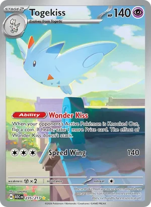 Togekiss 235/217 Illustration Rare, Ascended Heroes Pokémon TCG card