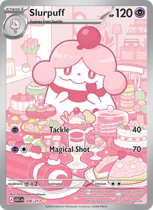 Slurpuff 236/217 Illustration Rare, Ascended Heroes Pokémon TCG card