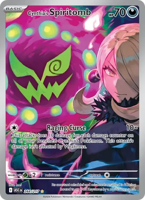 Cynthia's Spiritomb 244/217 Illustration Rare, Ascended Heroes Pokémon TCG card