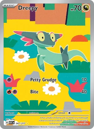 Dreepy 247/217 Illustration Rare, Ascended Heroes Pokémon TCG card
