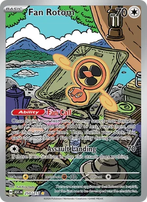 Fan Rotom 250/217 Illustration Rare, Ascended Heroes Pokémon TCG card