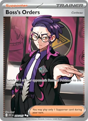 Boss's Orders [Corbeau] 256/217 Ultra Rare, Ascended Heroes Pokémon TCG card