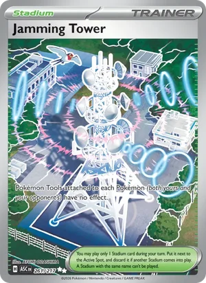 Jamming Tower 261/217 Ultra Rare, Ascended Heroes Pokémon TCG card