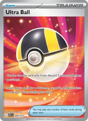 Ultra Ball 264/217 Ultra Rare, Ascended Heroes Pokémon TCG card