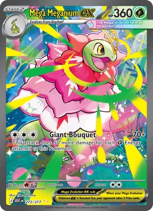 Mega Meganium ex 272/217 Special Illustration Rare, Ascended Heroes Pokémon TCG card