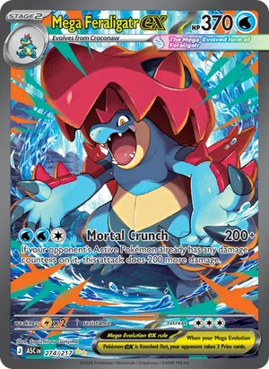 Mega Feraligatr ex 274/217 Special Illustration Rare, Ascended Heroes Pokémon TCG card