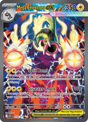Mega Eelektross ex 278/217 Special Illustration Rare, Ascended Heroes Pokémon TCG card