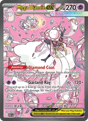 Mega Diancie ex 282/217 Special Illustration Rare, Ascended Heroes Pokémon TCG card