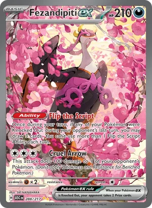Fezandipiti ex 288/217 Special Illustration Rare, Ascended Heroes Pokémon TCG card