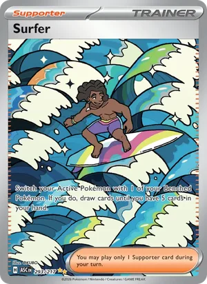 Surfer 293/217 Special Illustration Rare, Ascended Heroes Pokémon TCG card