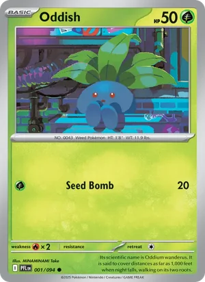 Oddish Phantasmal Flames Pokémon TCG Common 001