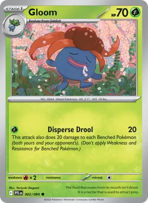 Gloom Phantasmal Flames Pokémon TCG Common 002