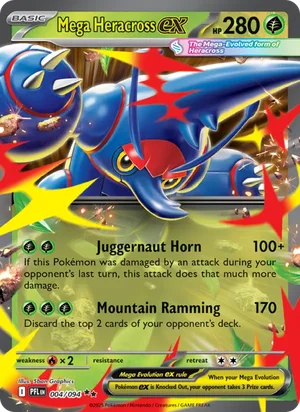 Mega Heracross ex Phantasmal Flames Pokémon TCG Double Rare 004