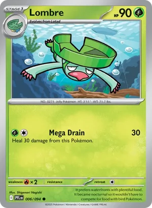 Lombre Phantasmal Flames Pokémon TCG Common 006