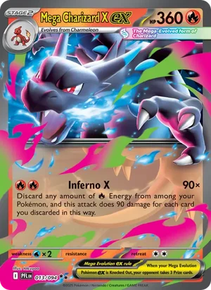 Mega Charizard X ex Phantasmal Flames Pokémon TCG Double Rare 013