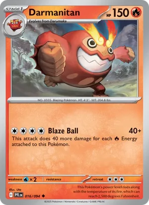 Darmanitan Phantasmal Flames Pokémon TCG Uncommon 016