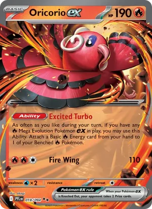 Oricorio ex Phantasmal Flames Pokémon TCG Double Rare 018