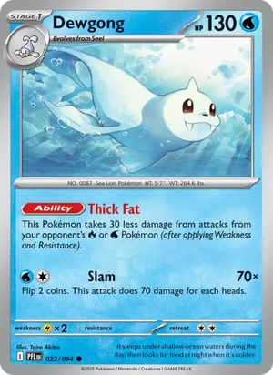 Dewgong Phantasmal Flames Pokémon TCG Common 022