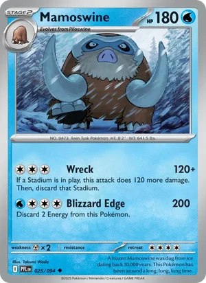 Mamoswine Phantasmal Flames Pokémon TCG Uncommon 025