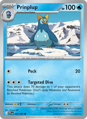 Prinplup Phantasmal Flames Pokémon TCG Common 028