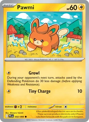 Pawmi Phantasmal Flames Pokémon TCG Common 032