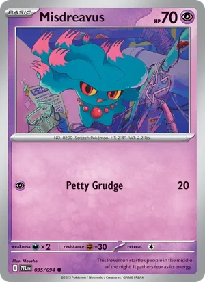 Misdreavus Phantasmal Flames Pokémon TCG Common 035