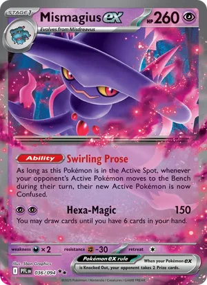 Mismagius ex Phantasmal Flames Pokémon TCG Double Rare 036