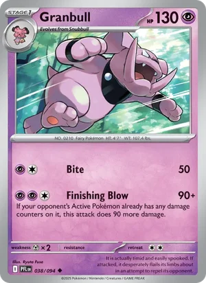 Granbull Phantasmal Flames Pokémon TCG Uncommon 038