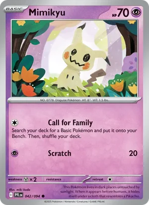 Mimikyu Phantasmal Flames Pokémon TCG Common 042