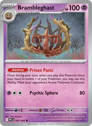Brambleghast Phantasmal Flames Pokémon TCG Uncommon 047